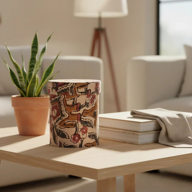 Kalamkari Print Storage Box with Lid