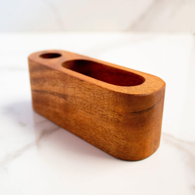 Wooden Pen and Card Holder Block