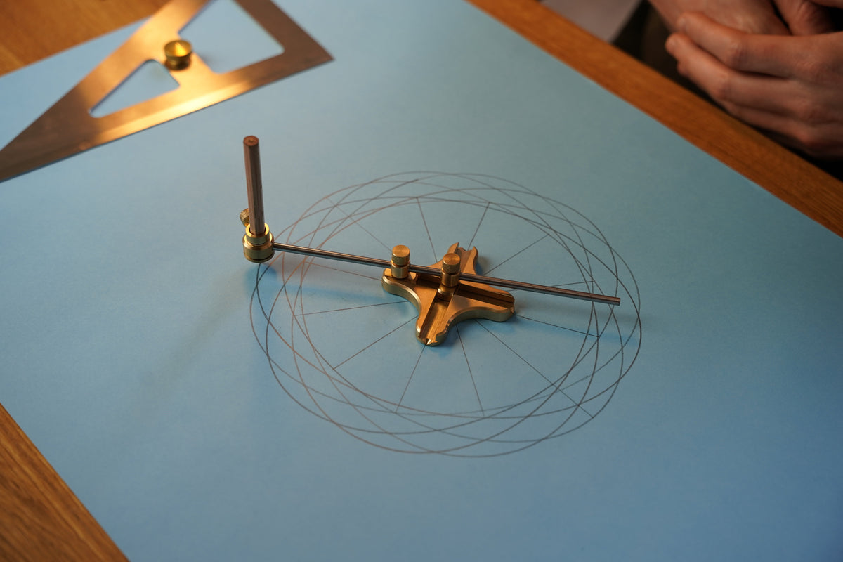 Kepler Brass Ellipse Drawing Tool