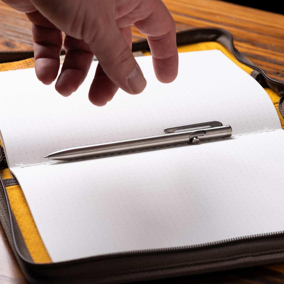 Ellison Titanium Slim Bolt-Action Pen