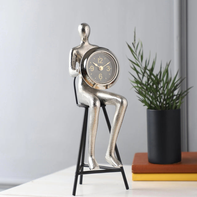 Seated Figure Table Clock