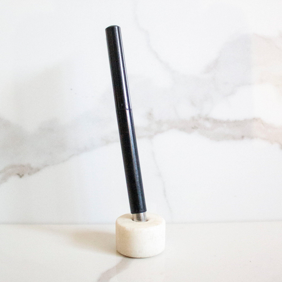 White Marble Cylinder Pen Stand
