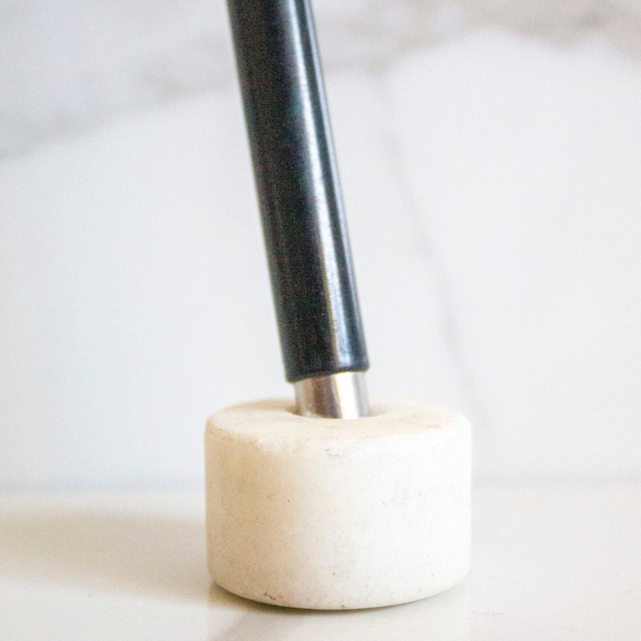 White Marble Cylinder Pen Stand